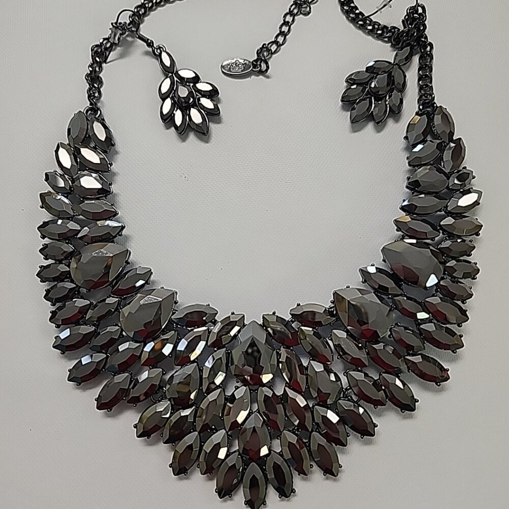 Paparazzi Signature Zi Collection Hematite Necklace & Earrings "The Tanisha" NEW